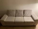 Super lækker beige farvet 3 personer designer sofa