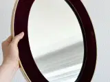 Ovalt vægspejl m velour og strop, NB - 2