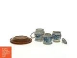 Keramiksæt (str. Tallerken ø, 18 cm krus 10 x 13 xx 10 cm mælkekande 7 x 11,5 x 8 cm sukker beholder 10 x 8 cm) - 2