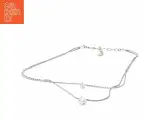 Dyrberg/Kern sølvfarvet halskæde med Swarovski-krystaller vedhæng (str. 46 cm) - 5