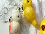 Papegøjer, forskellige farver, 4 stk samlet, NB - 4