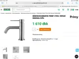 Badeværelse armatur håndvask 2 stk. rustfri stål. - 2