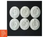 Dekorative porcelænstallerkener med danske motiver (str. Ø. 8,5 cm. 6 styk) fra Aluminia - 3