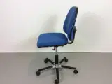 Duba kontorstol med blå uld polster - 3