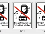 Skilte "Brug af soundboks og ghettoblaster forbudt - 2