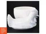 Hvid keramik høne (str. 19 x 17 cm) - 2