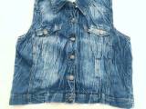 ZeZe gennemknappet vest i denimstof str M