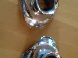 2 lysestager i sølvplet 
