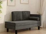 2-personers sovesofa fløjl mørkegrå