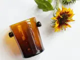 Isspand, ravfarvet glas m knopper