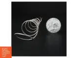 Glaskugle og Sølvfarvet Metal Spiraltop - 2