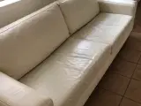 hvid lædersofa