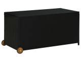 Opbevaringskasse til haven 120x65x61 cm polyrattan sort