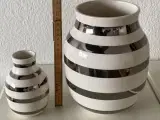 Kähler vaser med sølvstriber