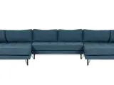 Cali sofa med dobbelt chaiselong blå