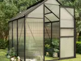 Drivhus 3,61 m² aluminium antracitgrå