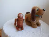 Mekanisk legetøj hund og abe