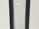 Indvendig glasdør, melamin, 888x120x2090 mm, højrehængt, mørkegrå - 2