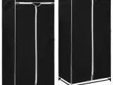 Klædeskab 2 stk. 75 x 50 x 160 cm sort