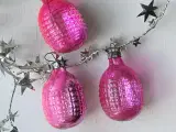 Vintage julekugle, pink lanterne, pr stk - 3
