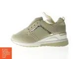 Beige sneakers med sølv detaljer (str. 39) - 4