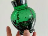 Venetiansk glasvase, grøn m sølvdeko - 2