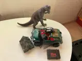Jurassic Park jeep og dinosauer