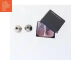 Sæt med to sølvfarvede kertestager fra Dansk Design (str. 5,5 cm) (DVD) - 2