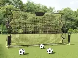 Fodbold-rebounder 183x85x120 cm polyester sort og gul