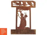 Antikt håndlavet trærelief med dekorativt motiv (str. 46x34 cm) - 3