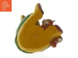 Keramikfigur af bamse med kat (str. 5 cm) - 2