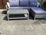 Havemøbel ,sofa m/chasilong + bord
