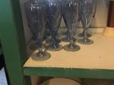 Blå champagne  glas