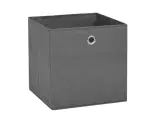 Opbevaringskasser 4 stk. ikke-vævet stof 28x28x28 cm grå