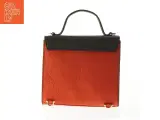 Håndtaske i sort og rød (str. 21x19 cm) - 4