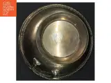 Messing skål på fod med flettet snor dekoration (str. H. 14 cm. ø. 18 cm) - 3
