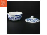 Orientalsk  Blå og hvid porcelæns skål med låg (str. 17 cm) - 3