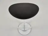 Barstol med sort sæde, på grå fod - 5