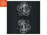 Gennemsigtig glas lysestage (str. H. 7 cm. ø. 9 cm) - 2