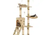 Kradsetræ til katte med sisal-kradsestolper 138 cm beige poteprint