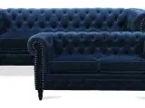 Chesterfield CAMBRIDGE 2+3 pers. velour sofa blå