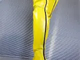 Lårlange skridtlange gule overkneestøvle