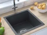 Håndlavet køkkenvask rustfrit stål sort