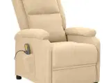 vidaXL massagestol stof cremefarvet