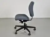 Scan office kontorstol med blå/grå polster og sort stel, lav ryg - 2