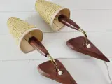 ⭐️- 2 stk Væglamper Teaktræ og Messing - 4