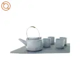 Thekande plus 5 kopper fra Hübsch (str. 18 cm ) - 3