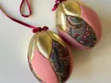 Mellem påskeæg, rosa m mørkerød, 2 stk samlet - 2