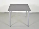 Kantinebord med mørkegrå plade og alufarvet stel - 4