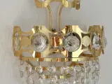 Guldbelagt væglampe m prismer - 3